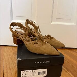 Tahari Women's Brown Strappy Heels